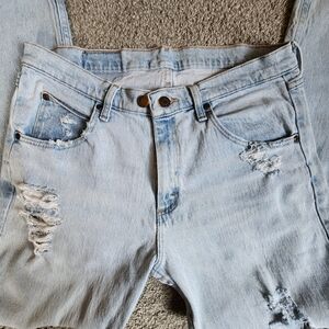 Wrangler Light Blue Distressed Women's Jeans